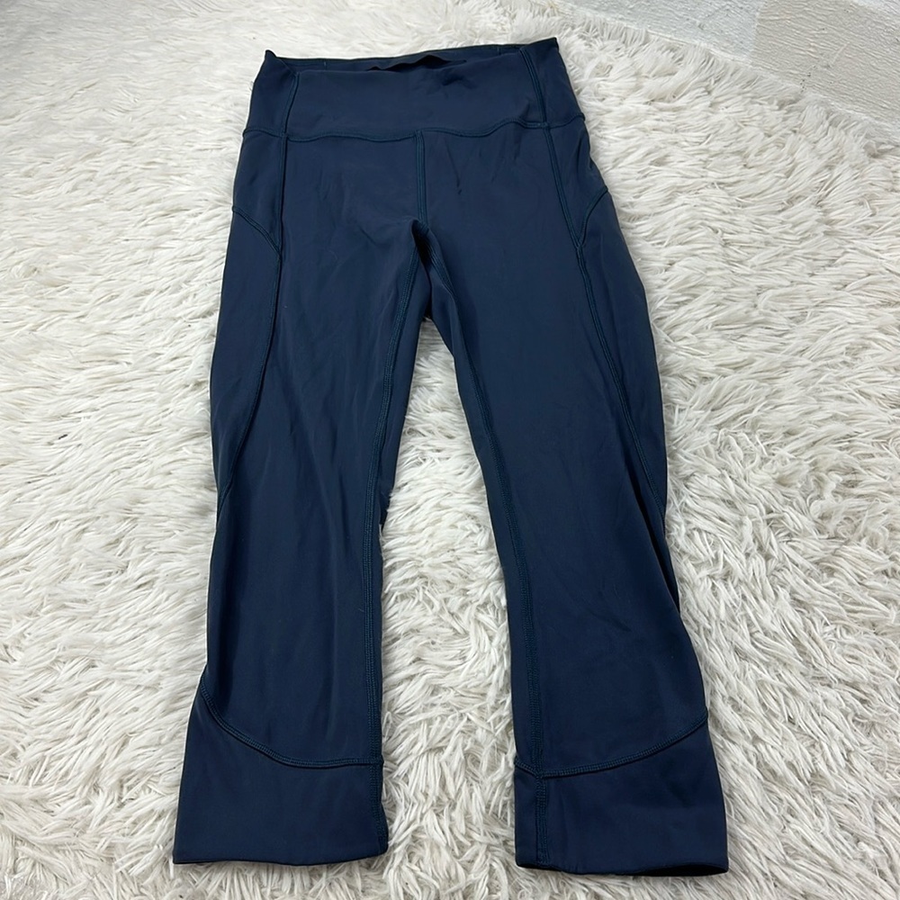 Lululemon In Movement Crop *Everlux 19" Mach Blue